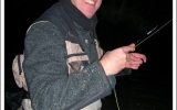 Happy fisherman and grayling specialist
