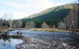 The confluence of Rock Creek and the Clark Fork